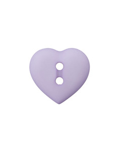 Knapp Hjärta Lila 12mm