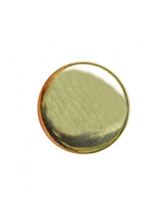 Knapp slät Guld metall 16mm