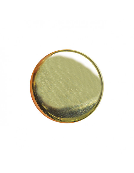 Knapp slät Guld metall 16mm