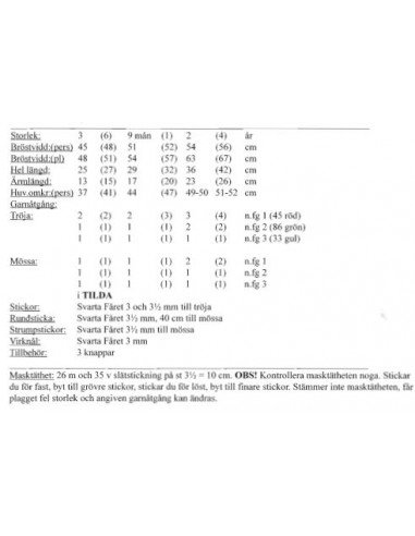 Stickbeskrivning 649 Tilda