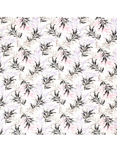 Viskos Lila/svart/rosa löv