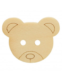 Knapp trä Nalle 17,5mm