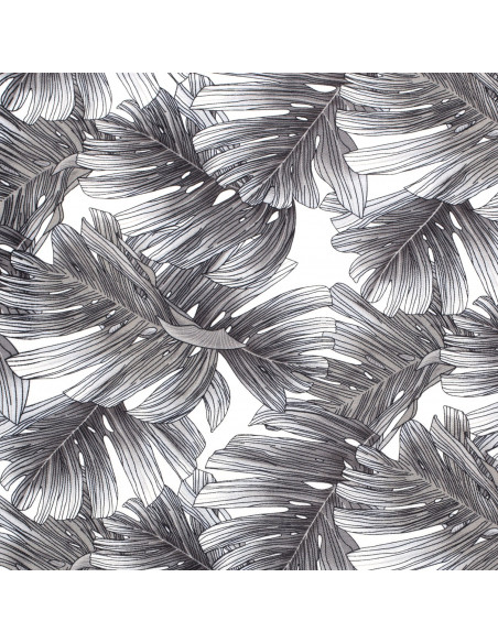 Viskos Vit med grå blad