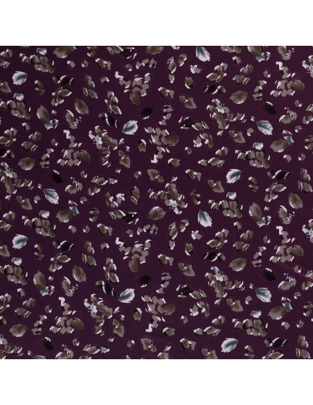 Viskos jersey Bordeaux löv