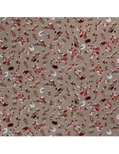 Viskos jersey Beige löv 2