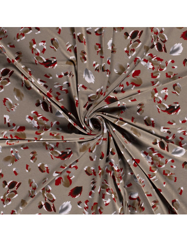 Viskos jersey Beige löv