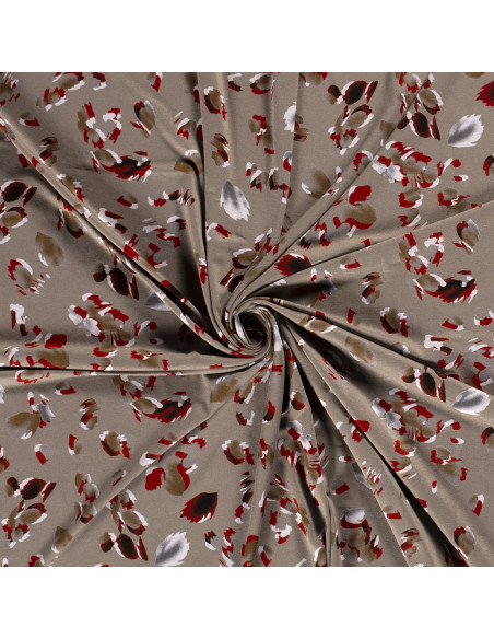 Viskos jersey Beige löv