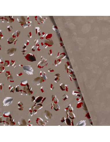 Viskos jersey Beige löv