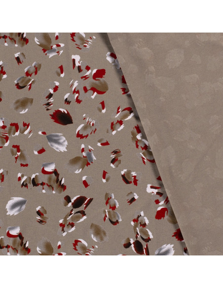 Viskos jersey Beige löv