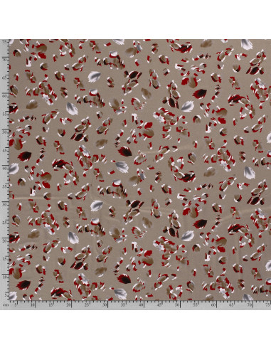 Viskos jersey Beige löv