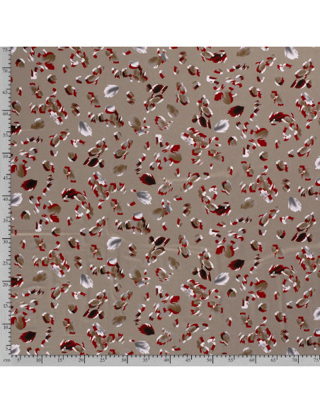 Viskos jersey Beige löv