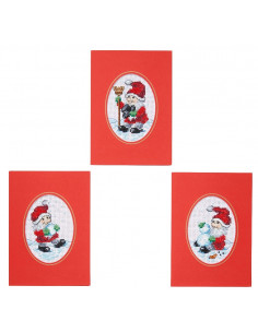 Julkort små tomtenissar 3-pack