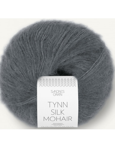 Tynn Silkmohair 6707 mörk grå