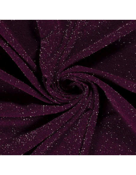 Tyg Jersey Lurex Bordeau