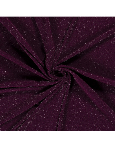 Tyg Jersey Lurex Bordeau