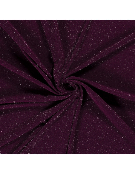 Tyg Jersey Lurex Bordeau