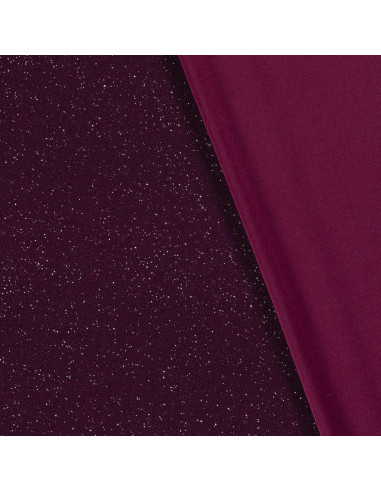 Tyg Jersey Lurex Bordeau