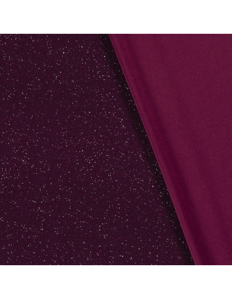 Tyg Jersey Lurex Bordeau