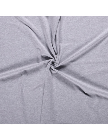 Jerseytyg French terry flossad ljusgrå melange