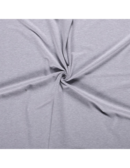 Jerseytyg French terry flossad ljusgrå melange