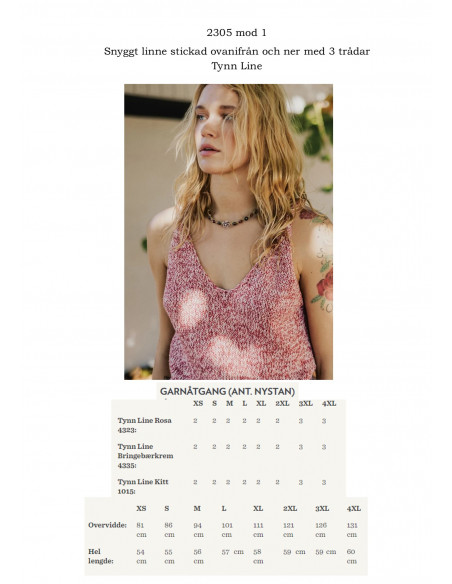 Mönsterhäfte 2305 Sommer Dame Svensk Text
