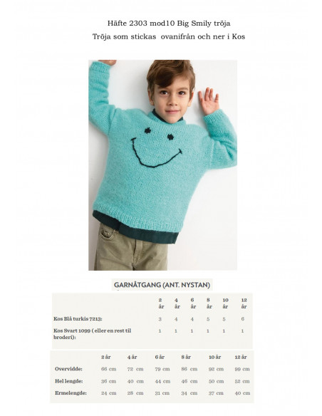 Mönsterhäfte 2303 Mykt til barna Svensk text