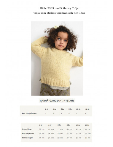 Mönsterhäfte 2303 Mykt til barna Svensk text