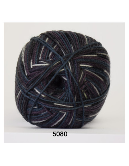 Aloe Sockwool 5080 Lila/Blå/Grå mel