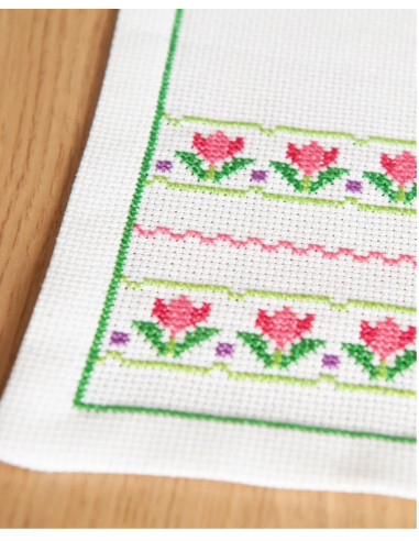 Löpare Tulpaner på rad 24x65cm