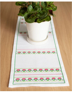 Löpare Tulpaner på rad 24x65cm