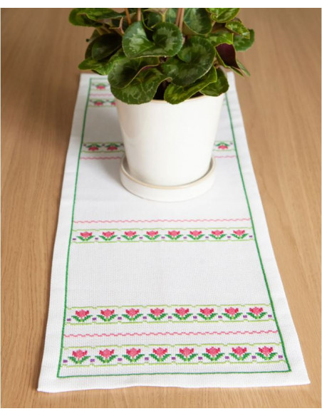 Löpare Tulpaner på rad 24x65cm