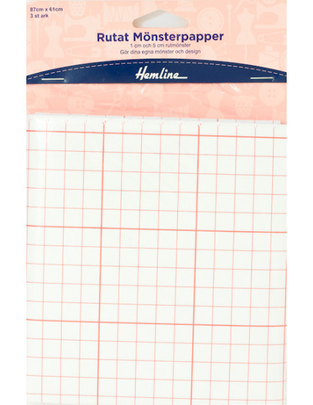 Mönsterpapper rutat 3 st 87x61