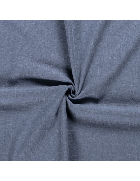 Lin/bomulls tyg Indigo