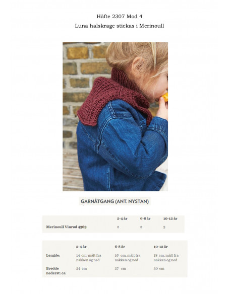 Mönsterhäfte 2307 Smart och Merinoull Barn Svensk Text