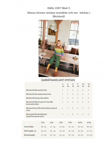 Mönsterhäfte 2307 Smart och Merinoull Barn...