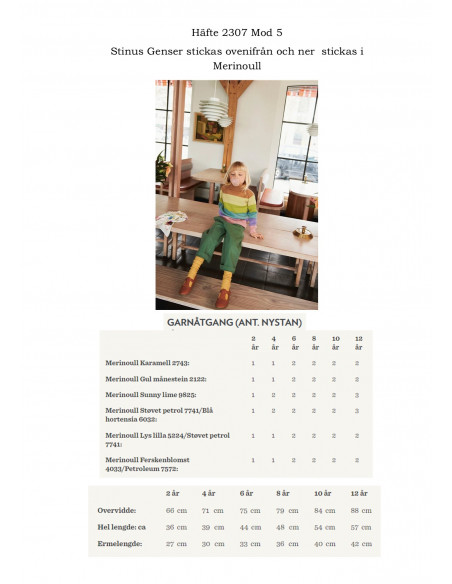 Mönsterhäfte 2307 Smart och Merinoull Barn Svensk Text
