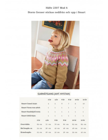 Mönsterhäfte 2307 Smart och Merinoull Barn Svensk Text