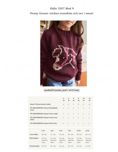 Mönsterhäfte 2307 Smart och Merinoull Barn...
