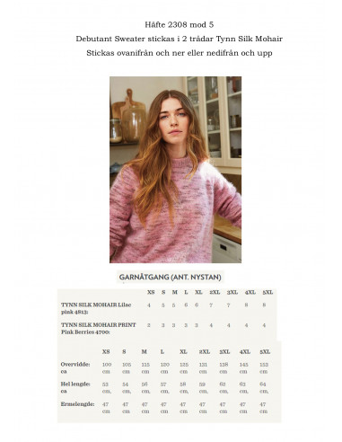 Mönsterhäfte 2308 DIY Dam Svensk Text