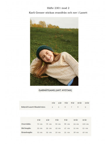 Mönsterhäfte 2301 Barn Svensk text