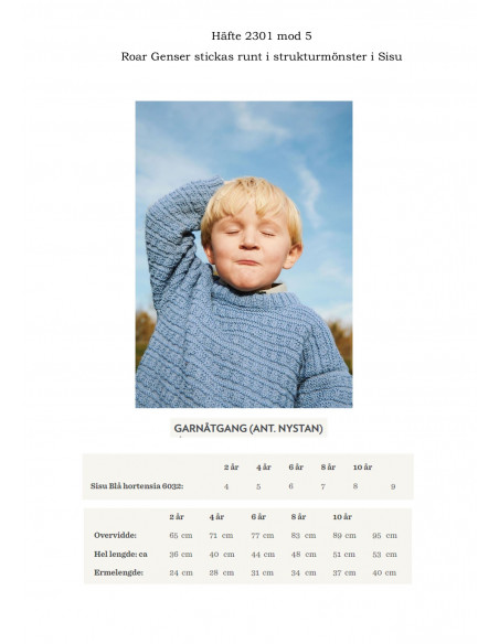 Mönsterhäfte 2301 Barn Svensk text