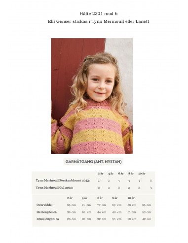 Mönsterhäfte 2301 Barn Svensk text