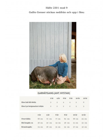 Mönsterhäfte 2301 Barn Svensk text