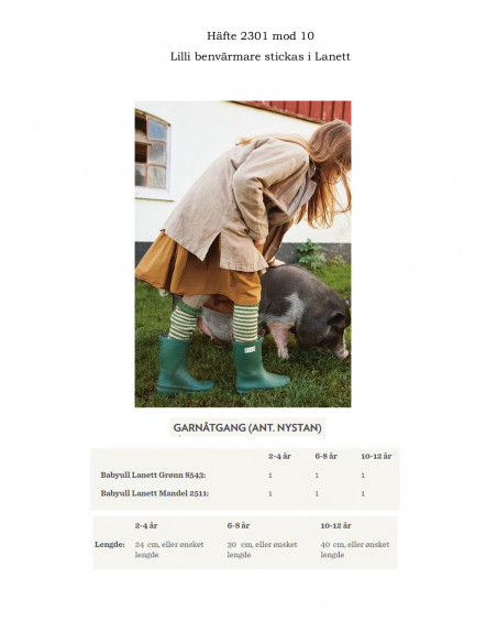 Mönsterhäfte 2301 Barn Svensk text