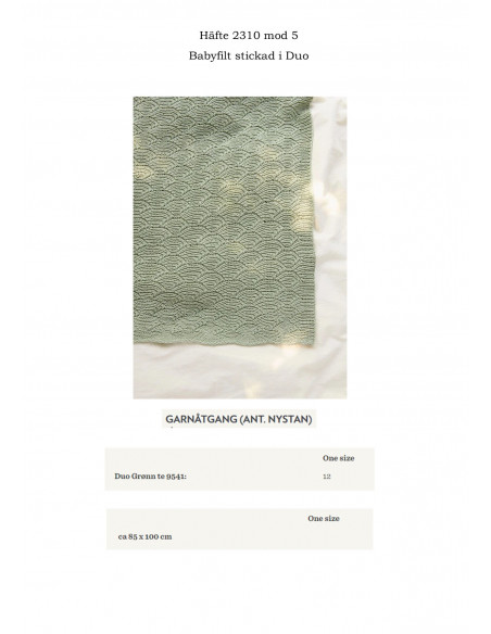 Mönsterhäfte 2310 Myk Start Svensk Text