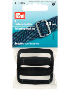 Justerspänne 40mm 2-pack svart