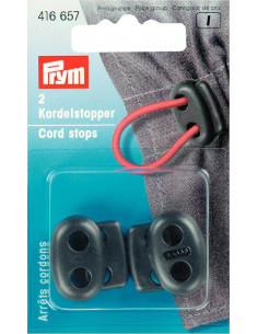 Snörstopp 2-hål Svarta 2-pack