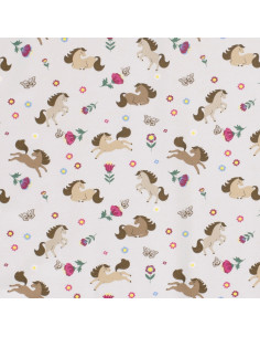 Jersey med Hästar Ljusgrå