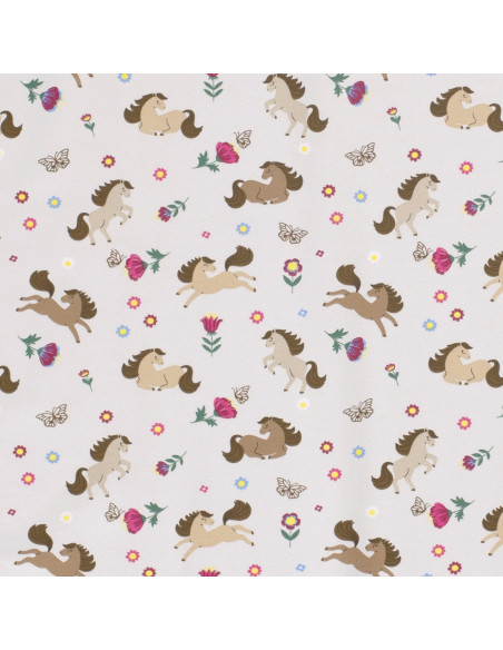 Jersey med Hästar Ljusgrå