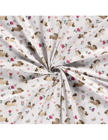 Jersey med Hästar Ljusgrå